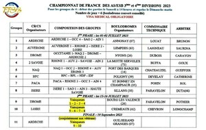 Championnat de France des A.S 3/4 division le week-end du 1 et 2 juillet