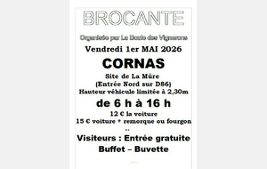 Brocante du Vendredi 1er Mai 2026