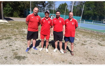 En route pour le championnat de l'Ardèche quadrettes M4 pour l'équipe de Christophe Forot