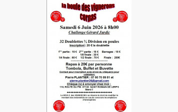 Inscriptions pour le Challenge Gérard Jurdic le 6 juin 2026