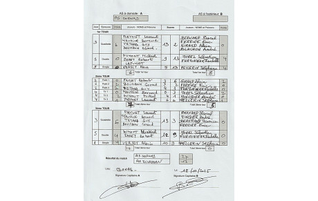 CHAMPIONNAT DES A.S 3/4 DIVISION 2025/2026 2ème Journée feuille de match Cornas - Eclassan