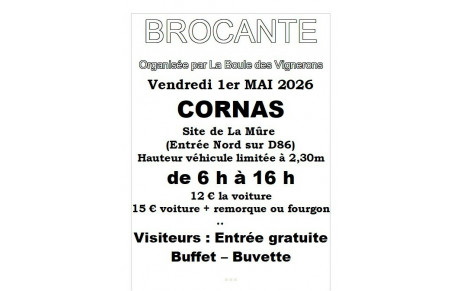 Brocante du Vendredi 1er Mai 2026