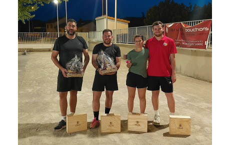 Pierre Valprados et Corentin Ruiz-Vey remportent le 32 doublettes 3/4 de Serves sur Rhône