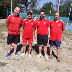 En route pour le championnat de l'Ardèche quadrettes M4 pour l'équipe de Christophe Forot